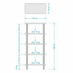 Mørteens Regal Opalanka - Eiche teilmassiv - Weiß / Eiche -BÜROMÖBEL Verkaufsgeschäft 1000008520 100 GALLERYIMAGES P000000001000008520