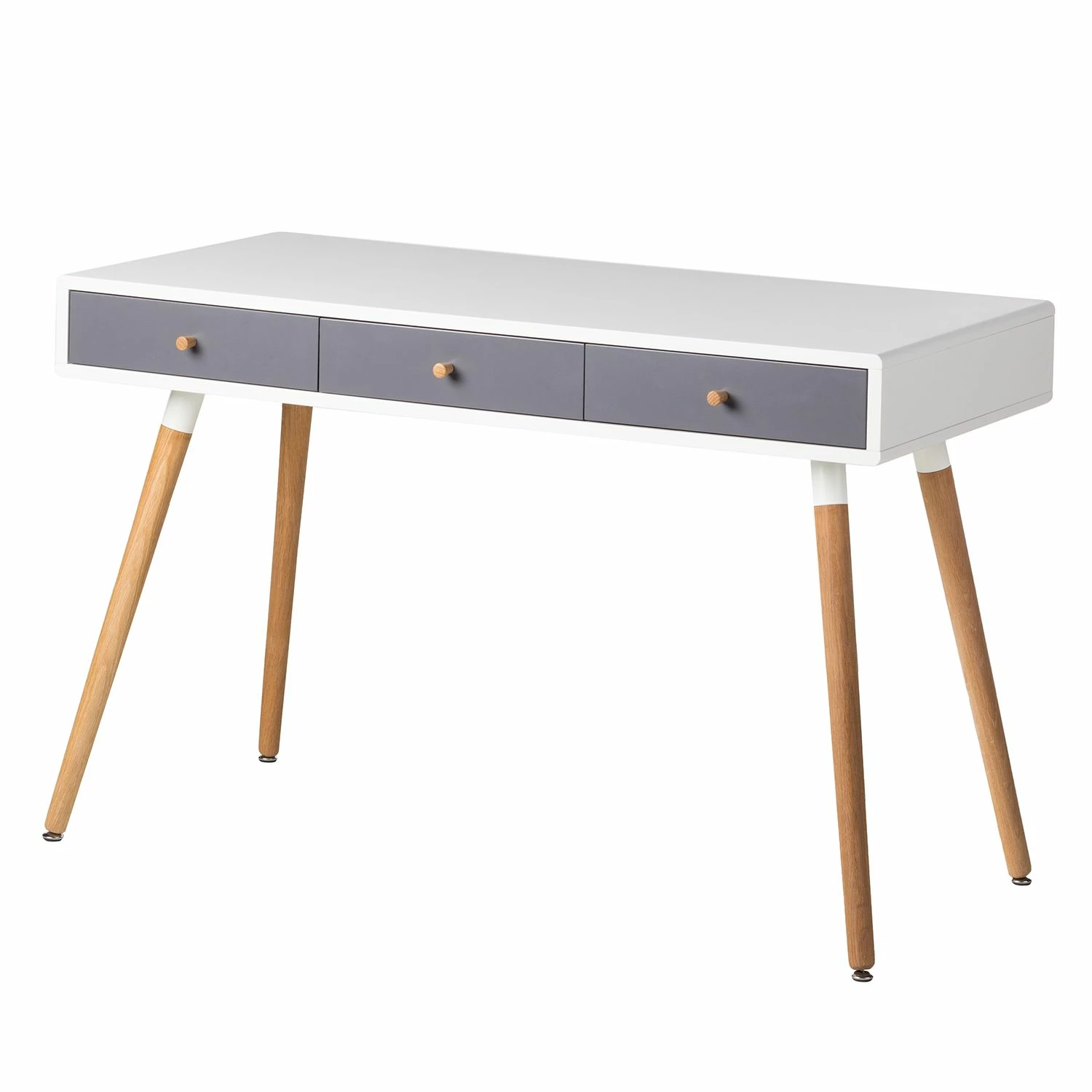 Mørteens Schreibtisch Mokre - Eiche teilmassiv - Weiß / Eiche 3 Mørteens Schreibtisch Mokre - Eiche teilmassiv - Weiß / Eiche