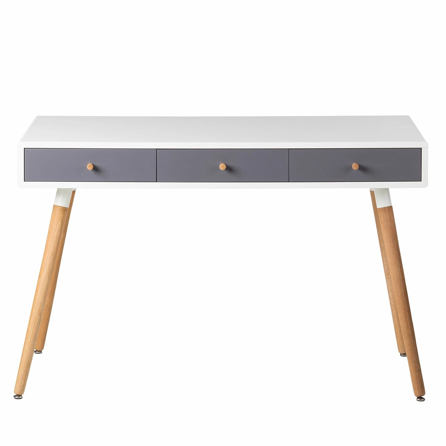 Mørteens Schreibtisch Mokre - Eiche teilmassiv - Weiß / Eiche 5 Mørteens Schreibtisch Mokre - Eiche teilmassiv - Weiß / Eiche – Bild 3