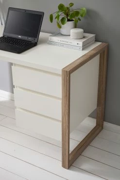 Mørteens Schreibtisch Avusy - Weiß/Eiche Sonoma Dekor -BÜROMÖBEL Verkaufsgeschäft 1000017350 200824 06275700002 DETAILS P000000001000017350