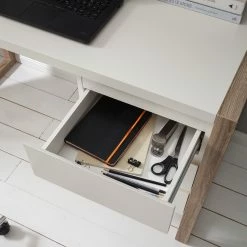 Mørteens Schreibtisch Avusy - Weiß/Eiche Sonoma Dekor -BÜROMÖBEL Verkaufsgeschäft 1000017350 200824 06275800004 DETAILS P000000001000017350