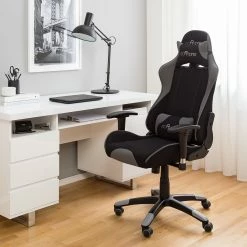 Home24office Gaming Chair mcRacing I - Schwarz / Grau -BÜROMÖBEL Verkaufsgeschäft 1000027353 201012 11152500001 MOOD DETAILS P000000001000027353 mood