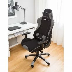 Home24office Gaming Chair mcRacing I - Schwarz / Grau -BÜROMÖBEL Verkaufsgeschäft 1000027353 201012 11152600002 MOOD DETAILS P000000001000027353 mood
