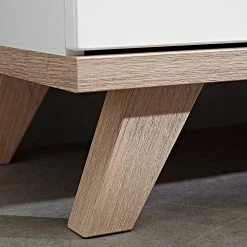 Germania Eckschreibtisch Neston - Matt Weiß / Eiche Sanremo Dekor -BÜROMÖBEL Verkaufsgeschäft 1000039246 200520 15303800007 DETAILS P000000001000039246