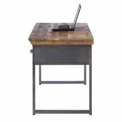 Ars manufacti Schreibtisch Hunter - Massivholz Mango / Metall - Mango / Blaugrau -BÜROMÖBEL Verkaufsgeschäft 1000050847 200616 12205400004 DETAILS P000000001000050847