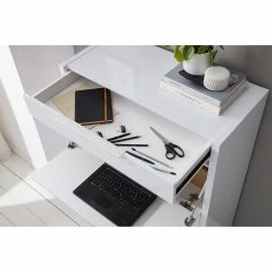 Jahnke Sekretär MC 120 - Hochglanz Weiß -BÜROMÖBEL Verkaufsgeschäft 1000053275 200824 06280100007 DETAILS P000000001000053275