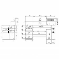 Maja Möbel Computertisch Loel - Eiche Sonoma Dekor / Alpinweiß -BÜROMÖBEL Verkaufsgeschäft 1000057532 220530 500 SKETCH DETAILS P000000001000057532 sketch