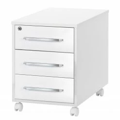 Rollcontainer Merit II - Alpinweiß / Hochglanz Weiß