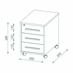 Rollcontainer Merit II - Alpinweiß / Hochglanz Weiß -BÜROMÖBEL Verkaufsgeschäft 1000057582 180824 09175908 GALLERYIMAGES P000000001000057582