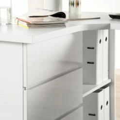 Maja Möbel Eck-Schreibtisch Samiera - Alpinweiß / Hochglanz Weiß -BÜROMÖBEL Verkaufsgeschäft 1000057600 190328 09012800002 GALLERYIMAGES P000000001000057600