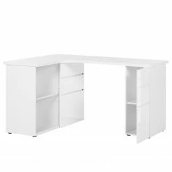 Maja Möbel Eck-Schreibtisch Samiera - Alpinweiß / Hochglanz Weiß -BÜROMÖBEL Verkaufsgeschäft 1000057600 201005 06190000005 DETAILS P000000001000057600