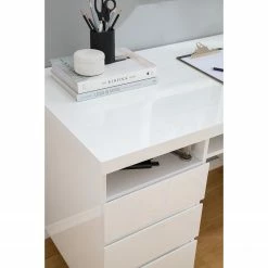 Fredriks Schreibtisch Paddington - Hochglanz Weiß -BÜROMÖBEL Verkaufsgeschäft 1000063605 201012 11154000018 DETAILS P000000001000063605