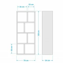 Temahome Regal Berlin - Walnuss - 70 x 159 cm -BÜROMÖBEL Verkaufsgeschäft 1000094979 190926 12223200001 SKETCH DETAILS P000000001000094979 sketch