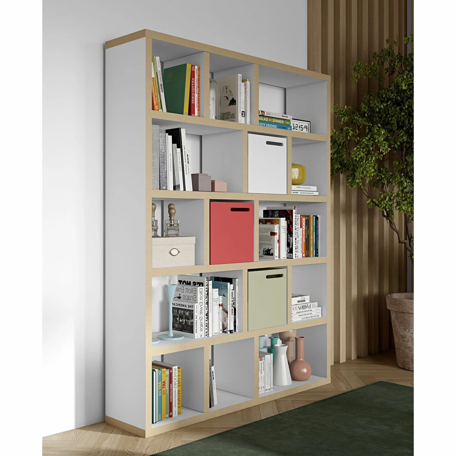 Temahome Regal Berlin - Weiß / Hellbraun - 150 x 198 cm 5 Temahome Regal Berlin - Weiß / Hellbraun - 150 x 198 cm – Bild 3