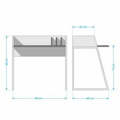 Temahome Schreibtisch Volga - Weiß / Walnuss -BÜROMÖBEL Verkaufsgeschäft 1000094989 100 GALLERYIMAGES P000000001000094989