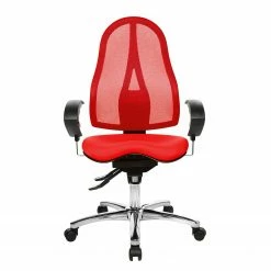 Topstar Bürodrehstuhl Sitness 15 - Kunstfaser / Metall - Rot / Chrom -BÜROMÖBEL Verkaufsgeschäft 1000096507 190208 08091000251 GALLERYIMAGES P000000001000096507