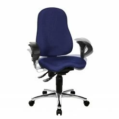 Topstar Bürodrehstuhl Sitness 10 - Kunstfaser / Metall - Blau / Chrom -BÜROMÖBEL Verkaufsgeschäft 1000096510 190208 08091100272 GALLERYIMAGES P000000001000096510