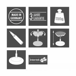 Topstar Bürohocker Sitness 20 - Kunstfaser / Aluminium - Grün / Schwarz -BÜROMÖBEL Verkaufsgeschäft 1000096512 190208 08091200282 ICON GALLERYIMAGES P000000001000096512 icon seal