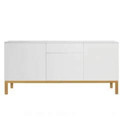 Tenzo Sideboard Patch II - Eiche teilmassiv / Weiß