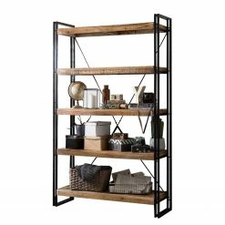 Wolf-Möbel Regal Iron I - Mango massiv / Eisen