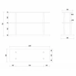 Mørteens Regal Lindholm IV - Weiß - 120 x 72 cm -BÜROMÖBEL Verkaufsgeschäft 1000110750 190925 13055600002 SKETCH DETAILS P000000001000110750 sketch