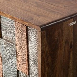 Wolf-Möbel Sideboard Orient - Akazie massiv / Metall - Mehrfarbig -BÜROMÖBEL Verkaufsgeschäft 1000114122 200512 14063000022 DETAILS P000000001000114122