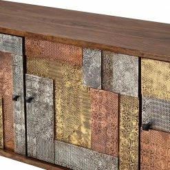 Wolf-Möbel Sideboard Orient - Akazie massiv / Metall - Mehrfarbig -BÜROMÖBEL Verkaufsgeschäft 1000114122 200512 14063400027 DETAILS P000000001000114122