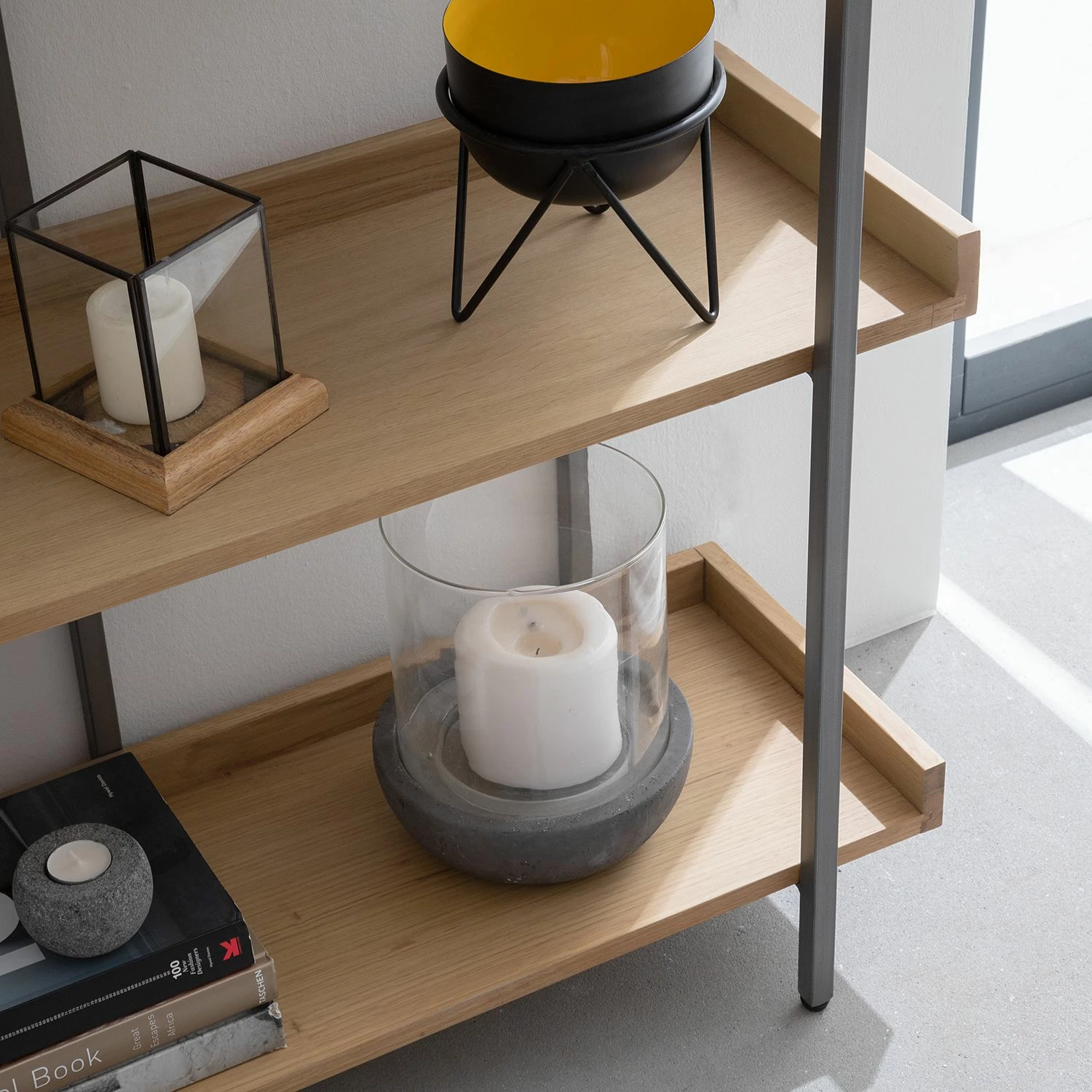 Ars manufacti Bücherregal Dharai II - Echtholzfurnier / Metall - Eiche / Silber 10 Ars manufacti Bücherregal Dharai II - Echtholzfurnier / Metall - Eiche / Silber – Bild 8