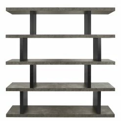 Temahome Regal Detroit - Beton Dekor / Schwarz - Höhe: 172 cm -BÜROMÖBEL Verkaufsgeschäft 1000119829 201016 13245200247 DETAILS P000000001000119829