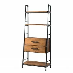 Ars manufacti Regal Atelier IV - Akazie massiv / Metall - Akazie Braun / Anthrazit