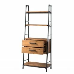 Ars manufacti Regal Atelier IV - Akazie massiv / Metall - Akazie Braun / Anthrazit -BÜROMÖBEL Verkaufsgeschäft 1000123167 180628 09471407 GALLERYIMAGES P000000001000123167