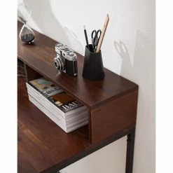 Ars manufacti Schreibtisch Woodson I - Akazie massiv / Eisen - Akazie Braun -BÜROMÖBEL Verkaufsgeschäft 1000123250 210205 15491700003 DETAILS P000000001000123250