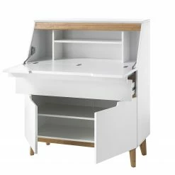 Mørteens Sekretär Tenabo - Matt Weiß / Asteiche -BÜROMÖBEL Verkaufsgeschäft 1000123519 220816 030 DETAILS P000000001000123519