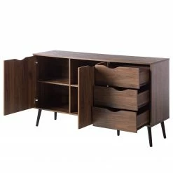 Mørteens Sideboard Gjora - Gummibaum teilmassiv - Walnuss -BÜROMÖBEL Verkaufsgeschäft 1000123698 190201 06504200013 GALLERYIMAGES P000000001000123698