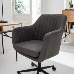 Mørteens Bürodrehstuhl Leedy - Kunstleder - Vintage Grau / Schwarz -BÜROMÖBEL Verkaufsgeschäft 1000123850 190130 10525000006 GALLERYIMAGES P000000001000123850