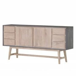 Norrwood Sideboard Karis - Mango massiv - Grau / Mango