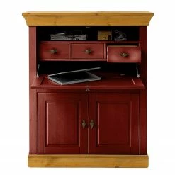 Maison Belfort Sekretär Bergen - Kiefer Rot / Kiefer Laugenfarbig -BÜROMÖBEL Verkaufsgeschäft 1000125642 211122 08323702195 DETAILS P000000001000125642