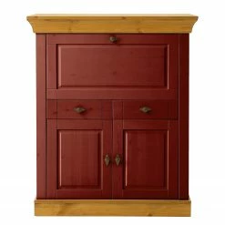 Maison Belfort Sekretär Bergen - Kiefer Rot / Kiefer Laugenfarbig -BÜROMÖBEL Verkaufsgeschäft 1000125642 211122 08323802228 DETAILS P000000001000125642