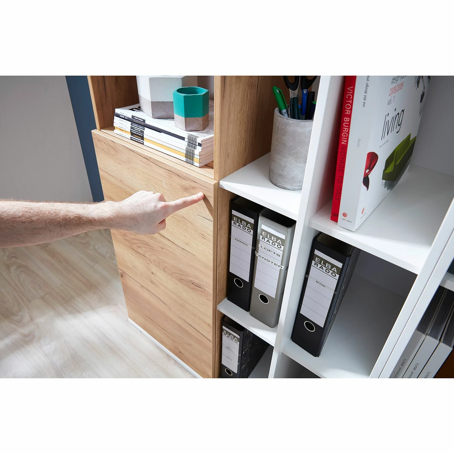 Germania Aktenschrank Lioni l - Eiche Navarra Dekor / Weiß 11 Germania Aktenschrank Lioni l - Eiche Navarra Dekor / Weiß – Bild 9