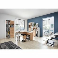 Germania Aktenschrank Lioni ll - Eiche Navarra Dekor / Weiß -BÜROMÖBEL Verkaufsgeschäft 1000126234 181009 10480510 MOOD GALLERYIMAGES P000000001000126234 mood