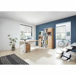 Germania Aktenschrank Lioni ll - Eiche Navarra Dekor / Weiß -BÜROMÖBEL Verkaufsgeschäft 1000126234 181009 10480615 MOOD GALLERYIMAGES P000000001000126234 mood