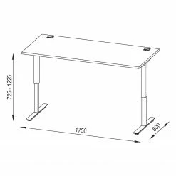 Maja Möbel Schreibtisch eDJUST II - Hellgrau / Platingrau -BÜROMÖBEL Verkaufsgeschäft 1000126634 180821 10383907 GALLERYIMAGES P000000001000126634