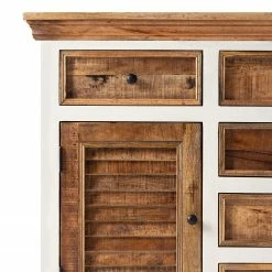 Maison Belfort Sideboard Newhaven - Mango teilmassiv - Mango / Weiß -BÜROMÖBEL Verkaufsgeschäft 1000128954 200122 18404800049 DETAILS P000000001000128954