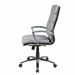 Duo Collection Chefsessel Lennes - Webstoff / Metall - Grau / Chrom -BÜROMÖBEL Verkaufsgeschäft 1000129054 180817 15164860 GALLERYIMAGES P000000001000129054