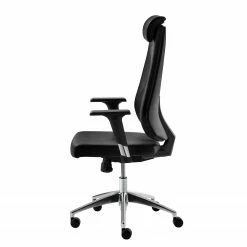 Mayer Sitzmöbel Bürodrehstuhl Lakota - Echtleder / Aluminium - Schwarz / Chrom -BÜROMÖBEL Verkaufsgeschäft 1000133111 180919 09514917 GALLERYIMAGES P000000001000133111