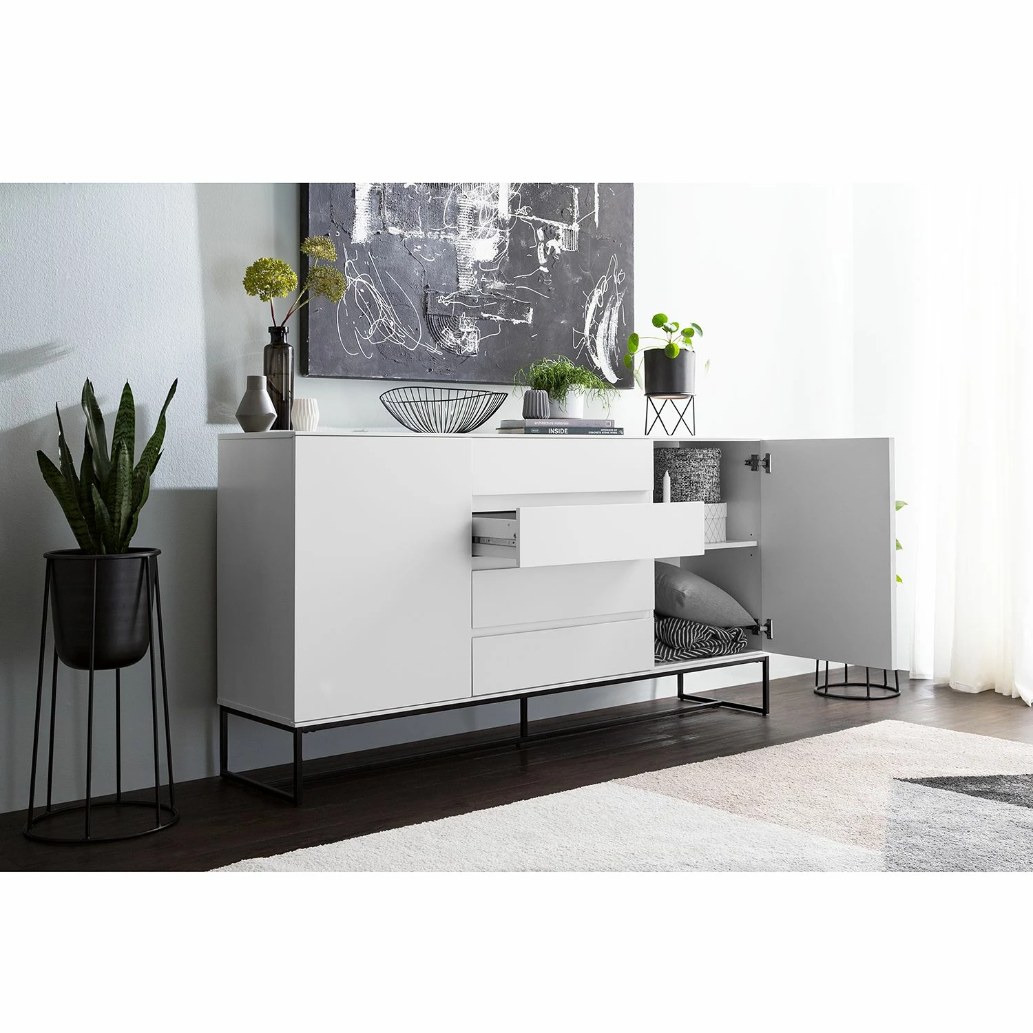Fredriks Sideboard Zaddy II - Weiß 5 Fredriks Sideboard Zaddy II - Weiß – Bild 3