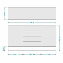 Fredriks Sideboard Zaddy II - Weiß 38 Fredriks Sideboard Zaddy II - Weiß -BÜROMÖBEL Verkaufsgeschäft 1000134696 190925 15560700004 SKETCH DETAILS P000000001000134696 sketch