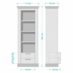 Ridgevalley Regal Lewk - Pinie Weiß Dekor / Pinie Dekor -BÜROMÖBEL Verkaufsgeschäft 1000136071 181219 14223700033 GALLERYIMAGES P000000001000136071