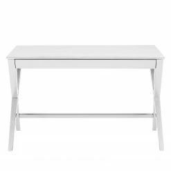 Norrwood Schreibtisch Calise - Gummibaum teilmassiv - Weiß