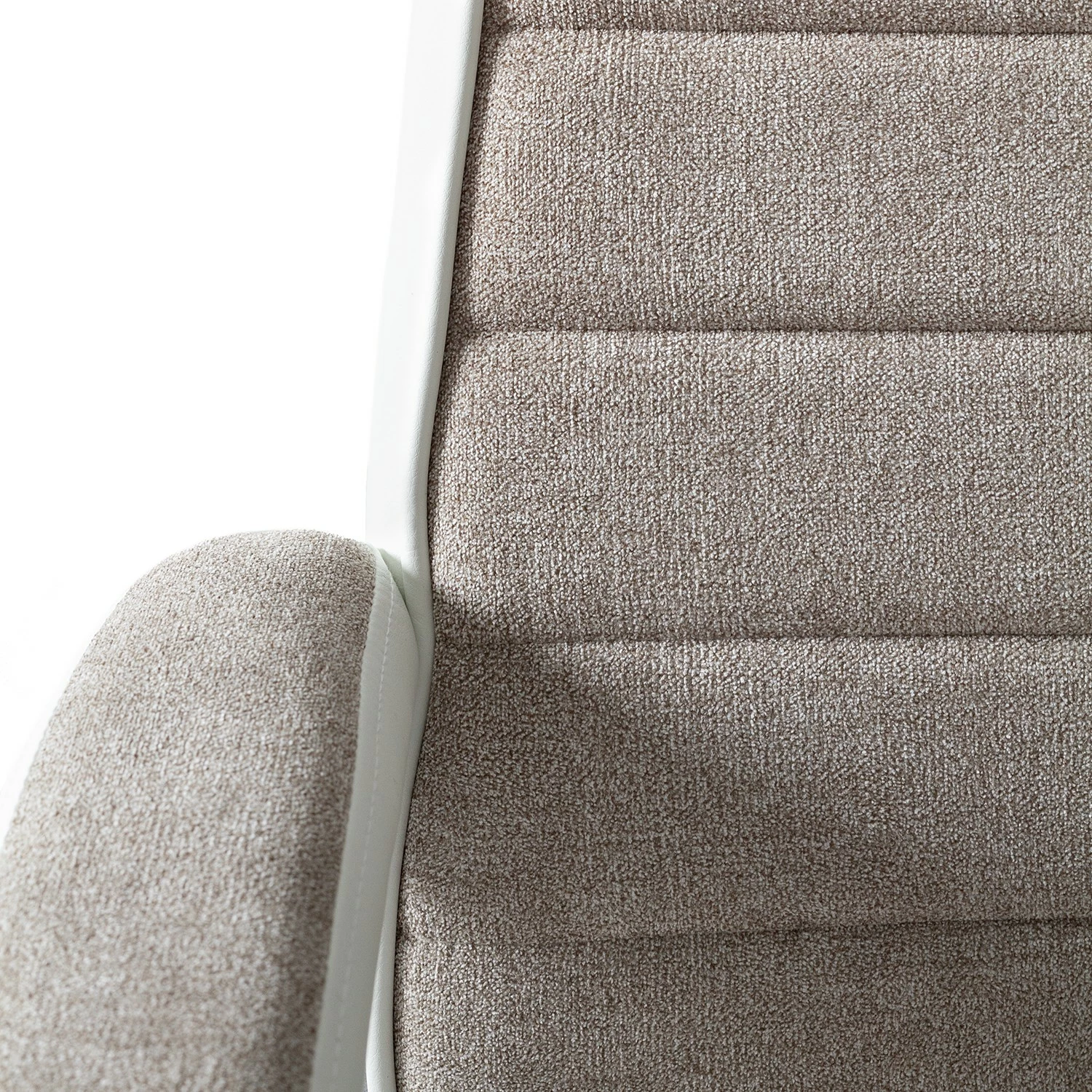 Furnitive Chefsessel Austinmer - Mikrofaser / Kunstleder - Beige / Weiß 9 Furnitive Chefsessel Austinmer - Mikrofaser / Kunstleder - Beige / Weiß – Bild 7